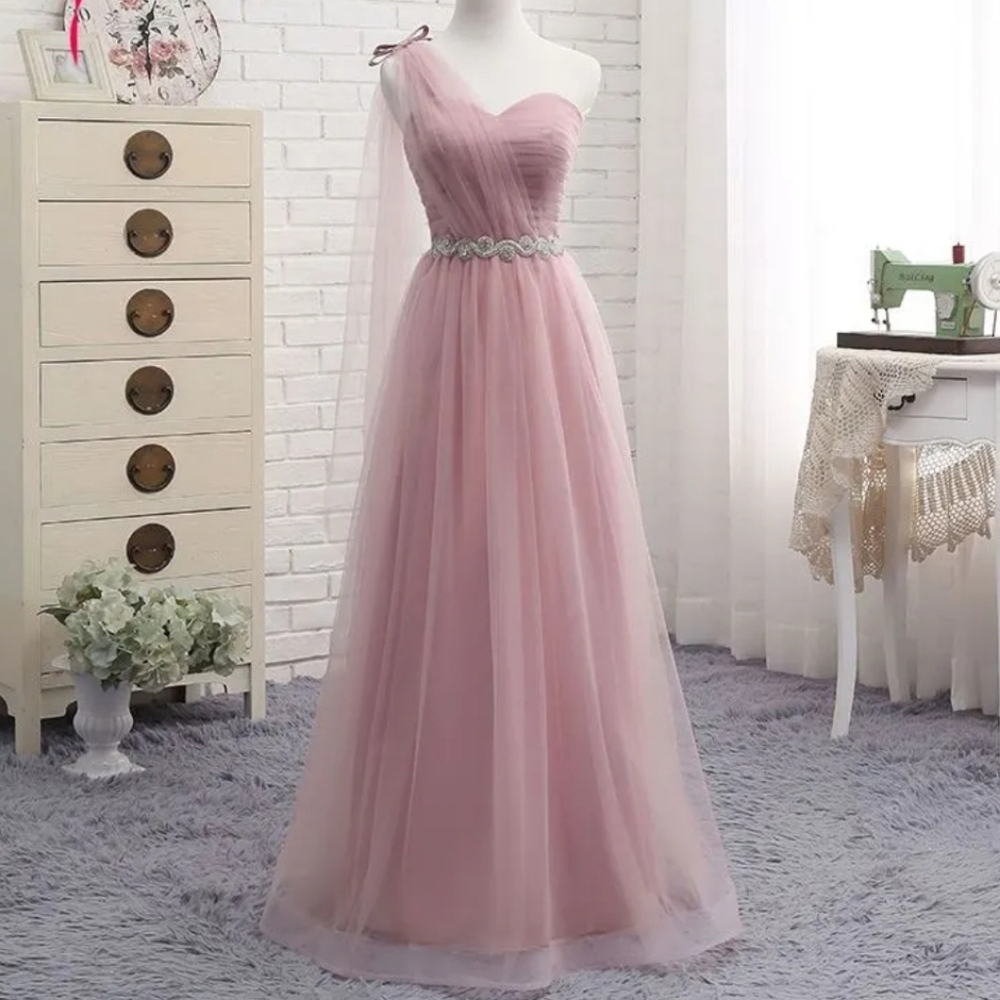 New One Shoulder Prom Dress